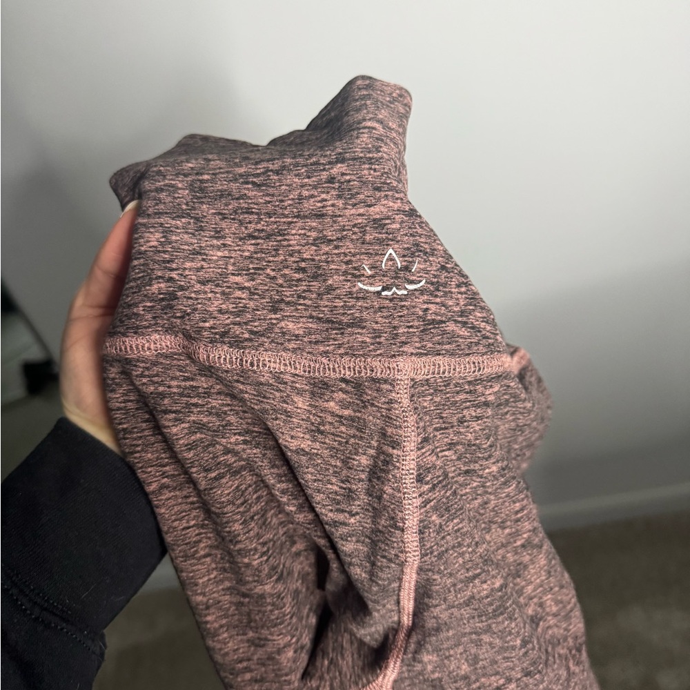 Beyond Yoga Heathered Pink Leggings